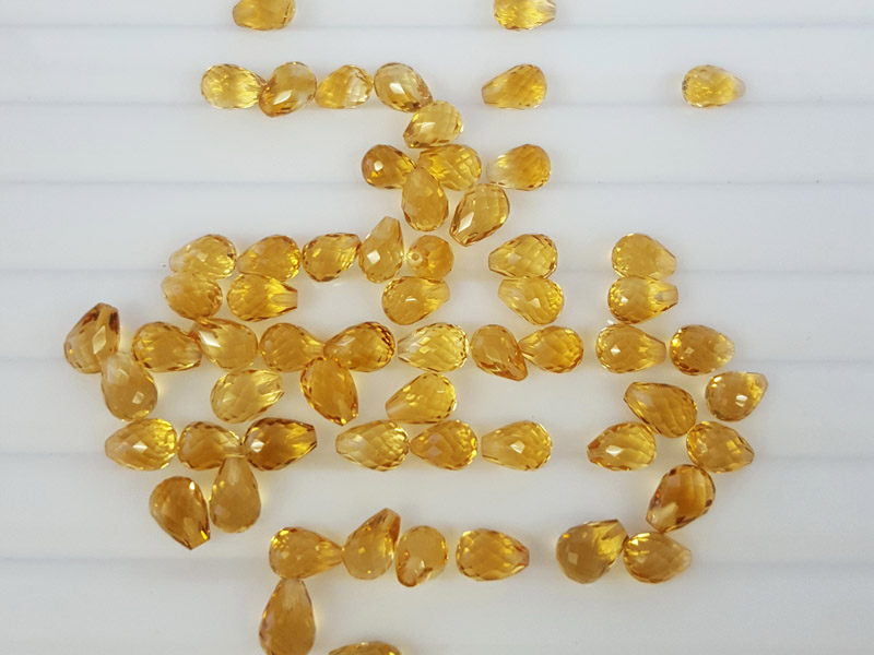 Citrine Drops Top Drilled