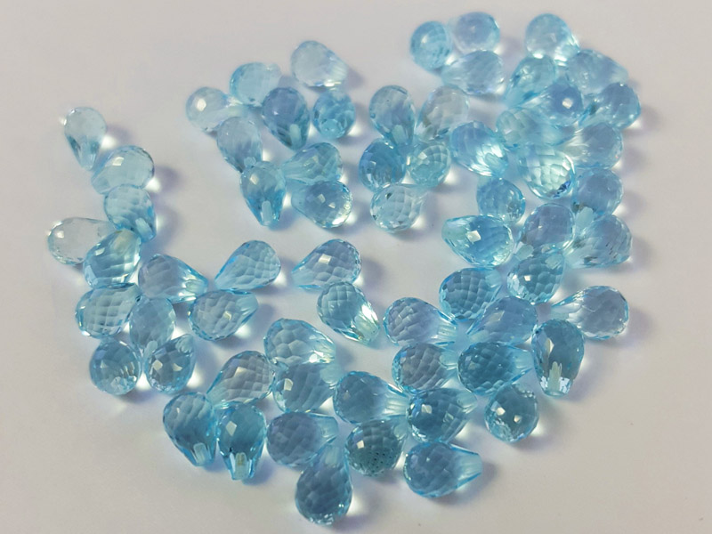 Sky Blue Topaz Top Drilled Drops