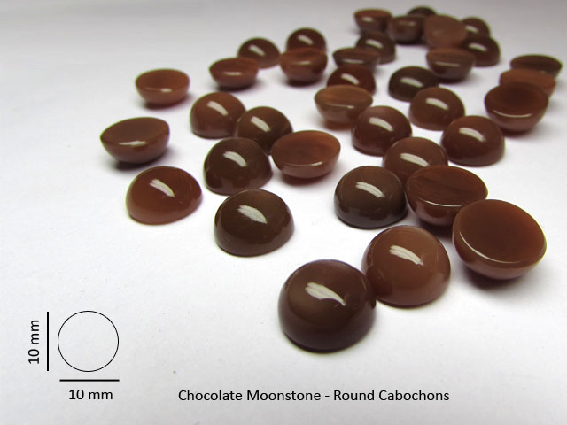 Chocolate Moonstone Round Cabochon
