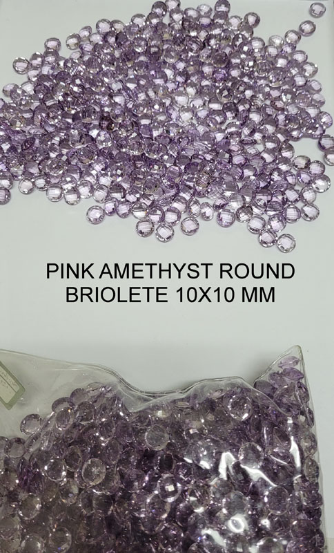 Pink Amethyst Round Briolettes