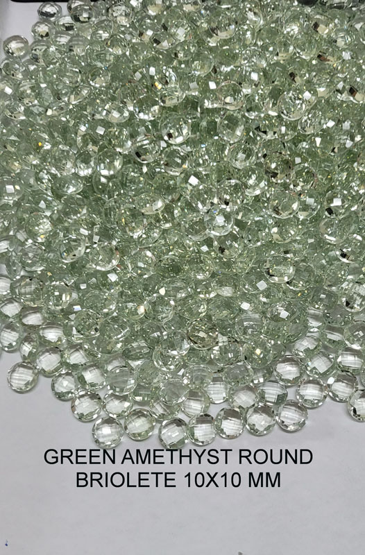 Green Amethyst Round Briolettes