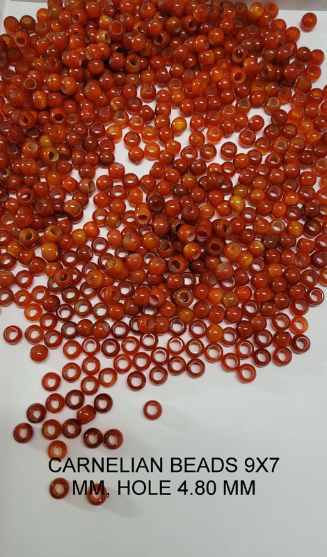 Carnelian Beads With Hole